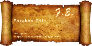 Fazekas Edit névjegykártya
